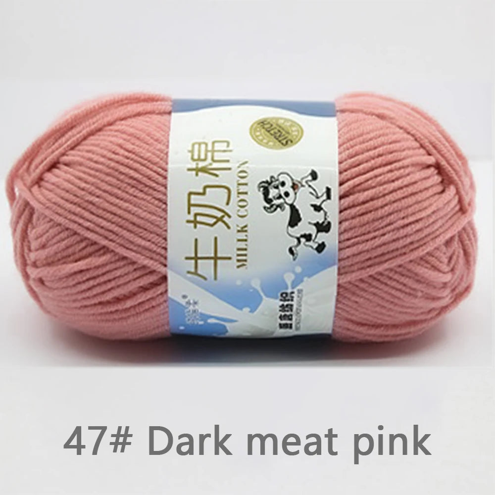 Soft Milk Cotton Yarn for Baby Sweaters & Scarves