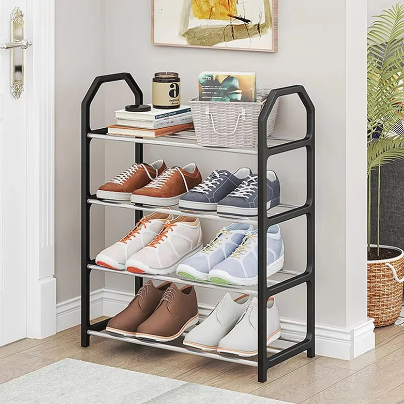 4-Layer Dustproof Shoe Rack | Dorm Room Entryway Organizer