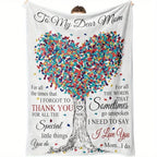 Super Soft Flannel Mom Blanket - Cozy Gift for Mom