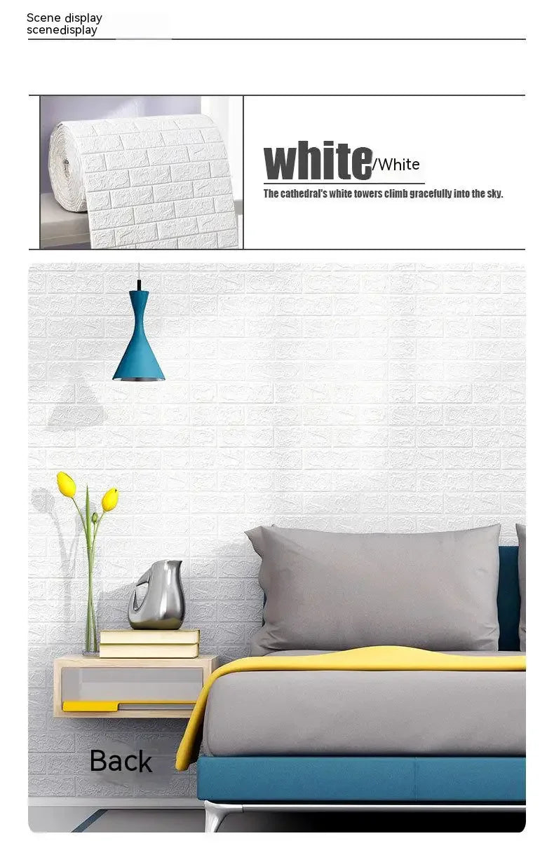 3D Brick Foam Wallpaper - Stylish Wall Decor