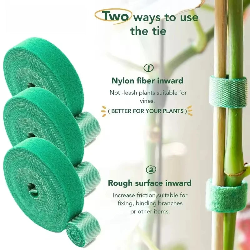 Durable 5M Reusable Nylon Plant Ties for Gardening Support