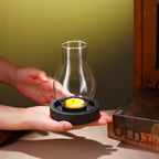 Stylish Glass Candlestick Holders with Stone Base - Perfect for Home & Weddings