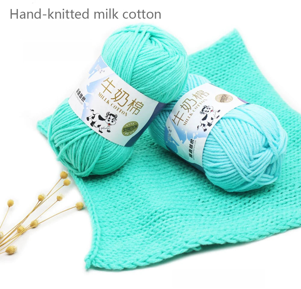 Soft Milk Cotton Yarn for Baby Sweaters & Scarves