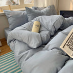 4-Piece Cotton Bedding Set - Duvet Cover & Pillowcases