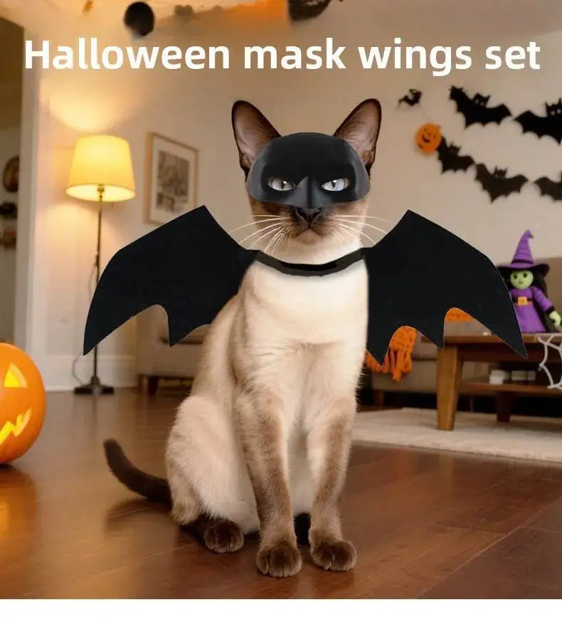 Halloween Pet Bat Costume Set for Cats and Dogs