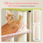 Multi-Level Cat Tree with Scratching Posts for Large Cats