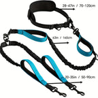 2in1 Reflective Double Dog Leash for Medium and Large Dogs