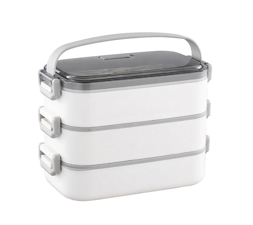 Leak Proof Stainless Steel Bento Lunch Box - 3 Layers