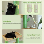Multi-Level Cat Tree with Scratching Posts for Large Cats