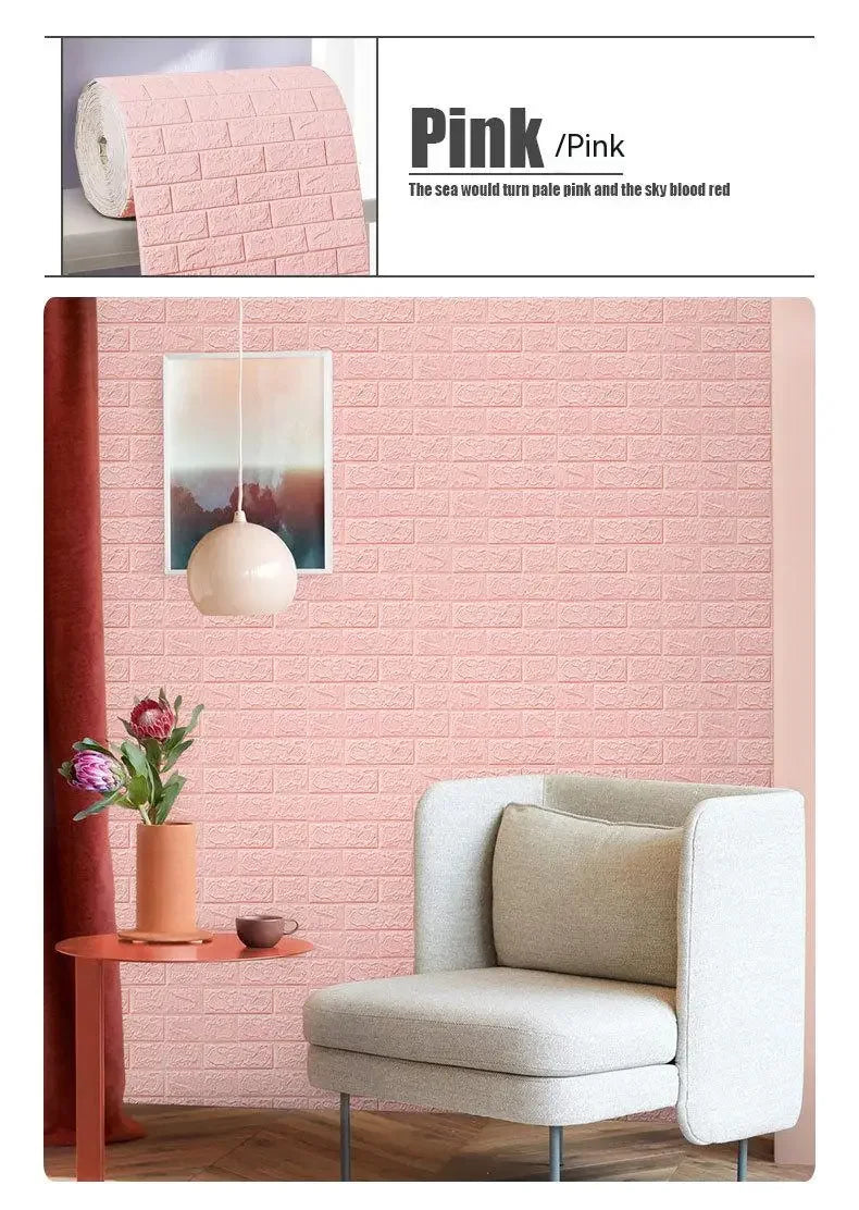 3D Brick Foam Wallpaper - Stylish Wall Decor