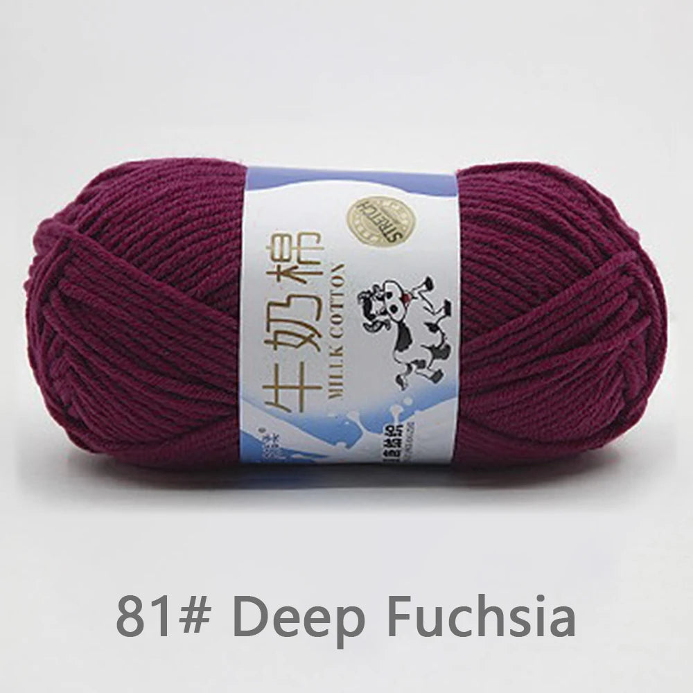 Soft Milk Cotton Yarn for Baby Sweaters & Scarves