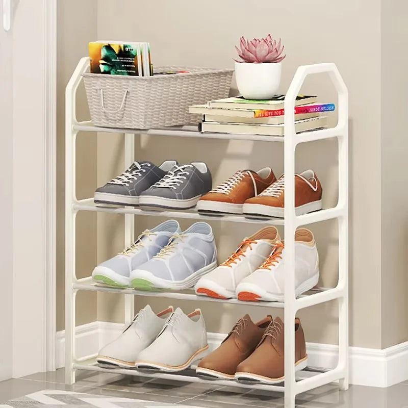 4-Layer Dustproof Shoe Rack | Dorm Room Entryway Organizer
