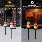 Solar Snowman Christmas Lights for Outdoor Patio and Lawn Decoration