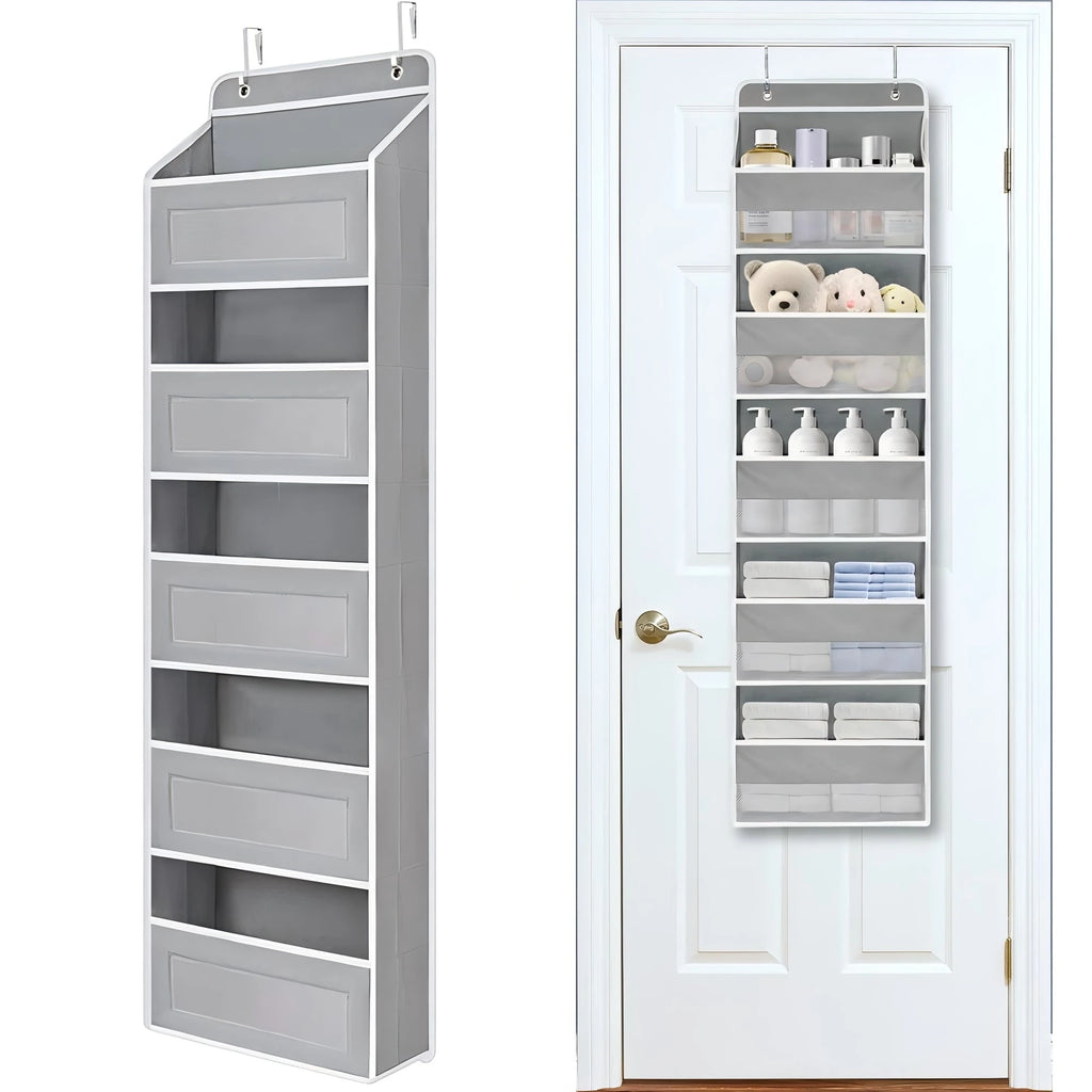 5-Layer Over-the-Door Organizer with Mesh Pockets - Space Saver