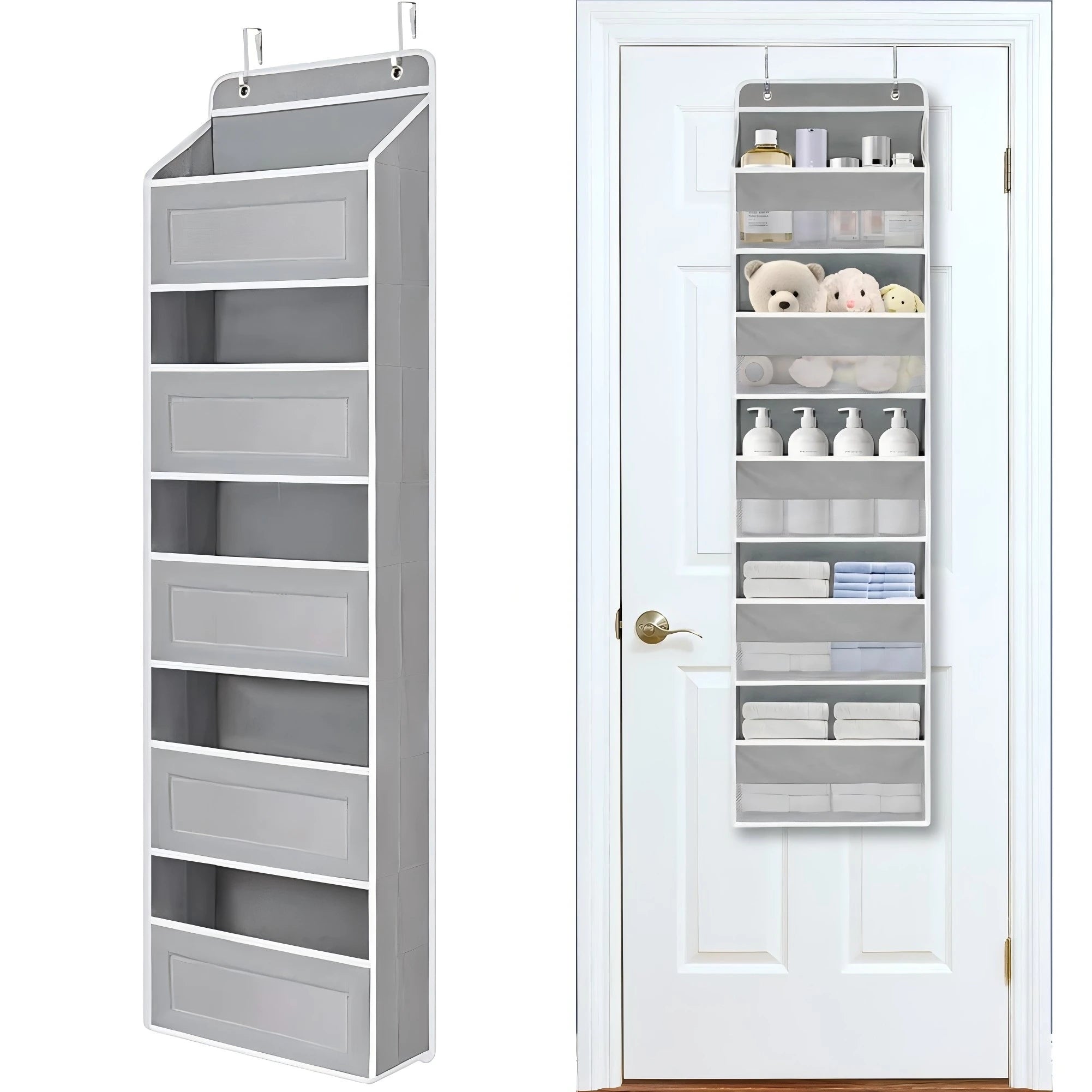 5-Layer Over-the-Door Organizer with Mesh Pockets - Space Saver