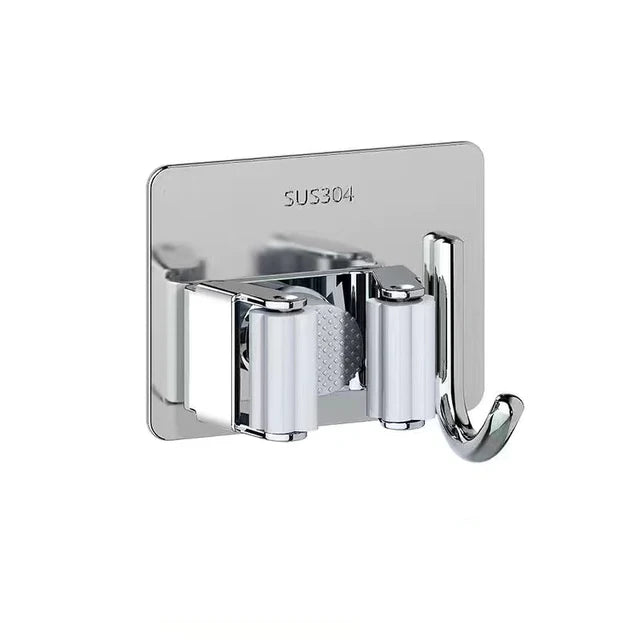 304 Stainless Steel Wall Mounted Mop Holder - Space Saver