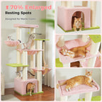 Multi-Level Cat Tree with Scratching Posts for Large Cats