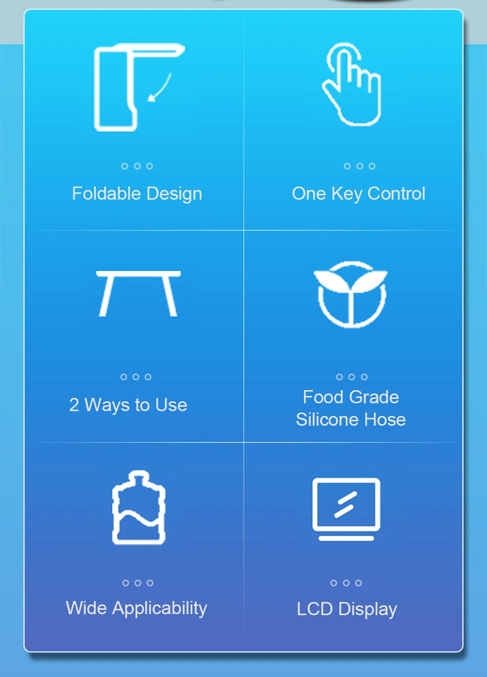 Automatic Electric Water Pump for 19L Bottles - USB Rechargeable