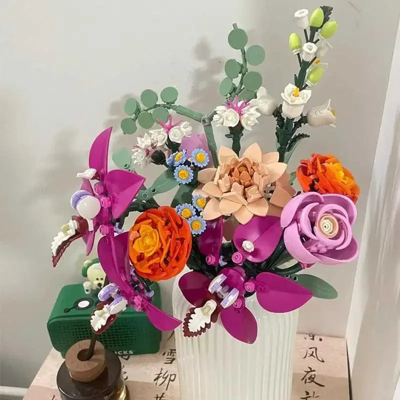 Eternal Flower Pink Model Blocks Gift for Her