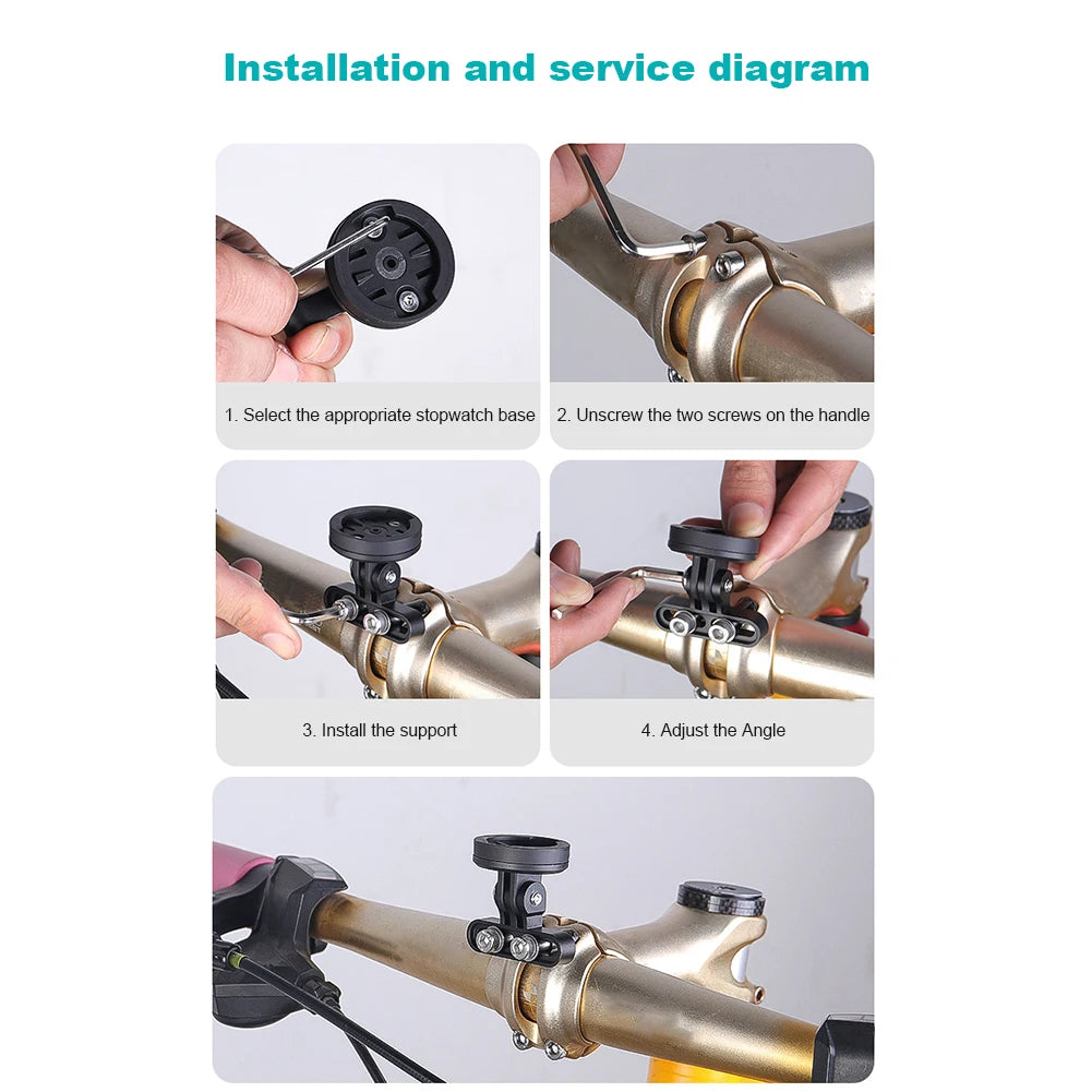 Adjustable Angle Bike Computer Mount for Outdoor Sports