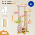 Multi-Level Cat Tree with Scratching Posts for Large Cats