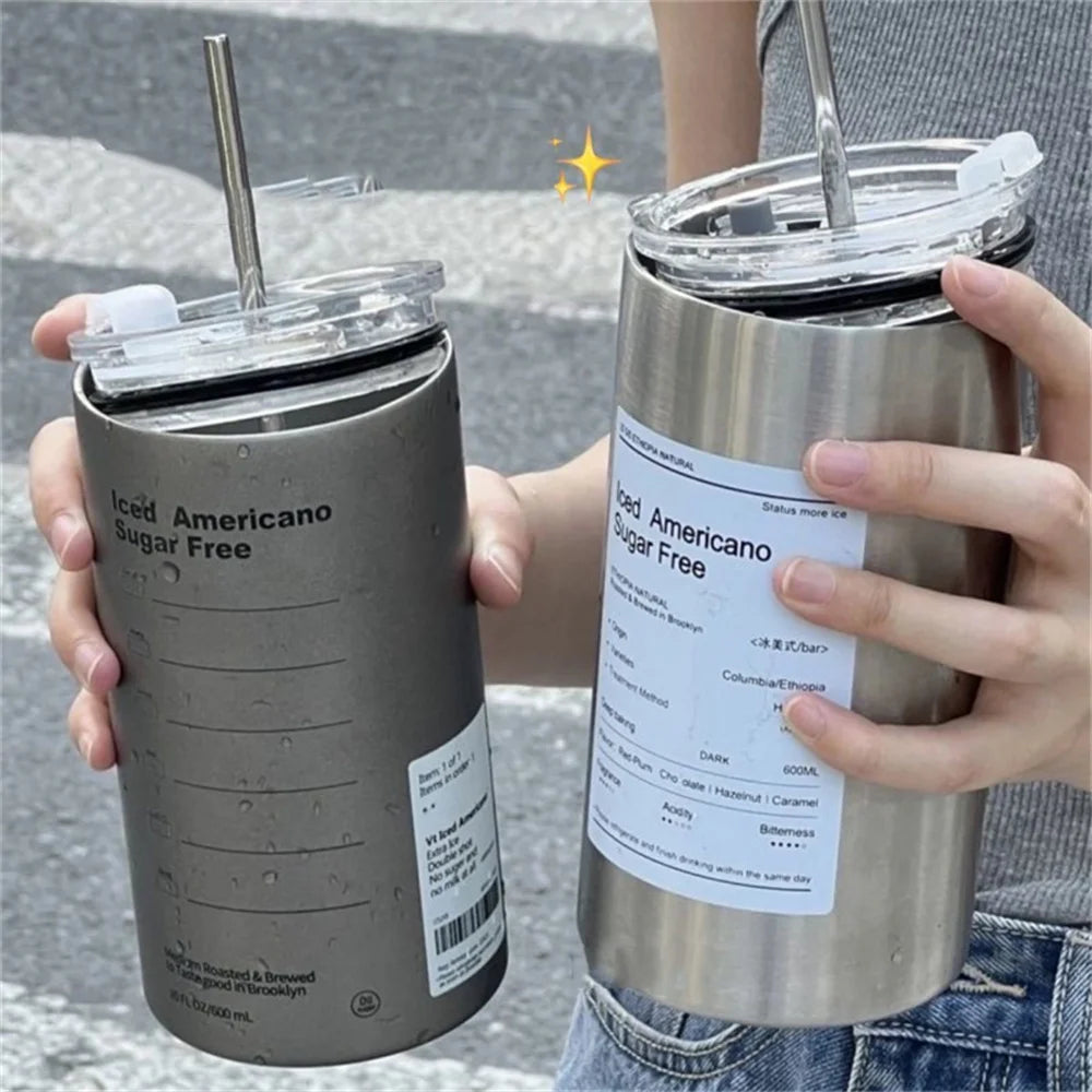 Stylish 600ml Eco-Friendly Insulated Travel Coffee Tumbler