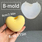 Heart Shaped Silicone Mold for Planters and Candles