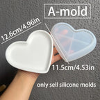 Heart Shaped Silicone Mold for Planters and Candles