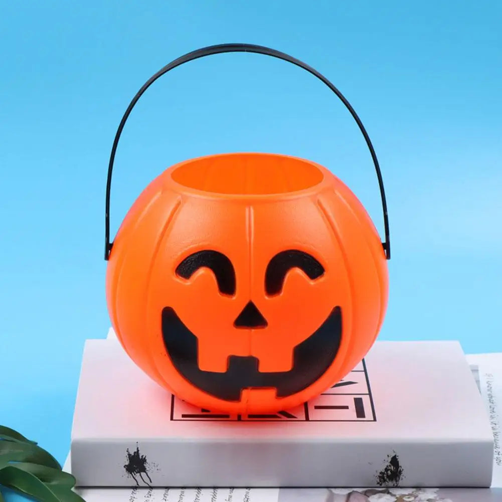 Halloween Pumpkin Bucket - Portable Candy Basket for Festivities