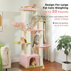 Multi-Level Cat Tree with Scratching Posts for Large Cats
