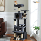 Large Cat Tree with Hammock & Scratching Posts for Indoor Cats
