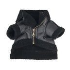Windproof Warm Dog Leather Jacket for All Seasons