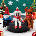 3D Printed Christmas Ornament Santa and Snowman