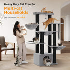 Multi-Level Cat Tree with Scratching Posts for Large Cats