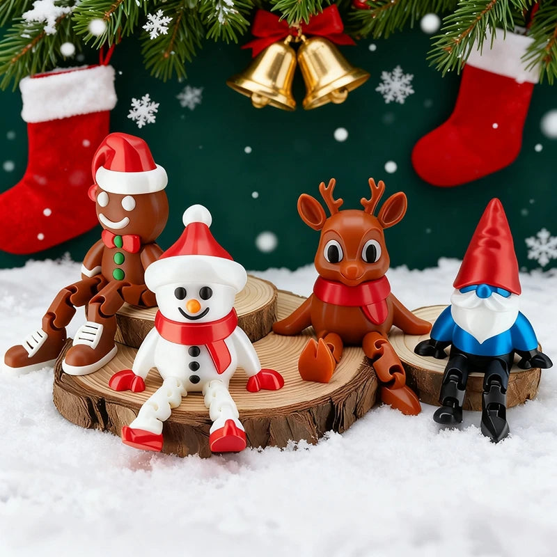 3D Printed Christmas Ornament Santa and Snowman
