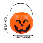 Halloween Pumpkin Bucket - Portable Candy Basket for Festivities