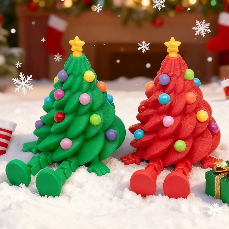 3D Printed Christmas Ornament Santa and Snowman