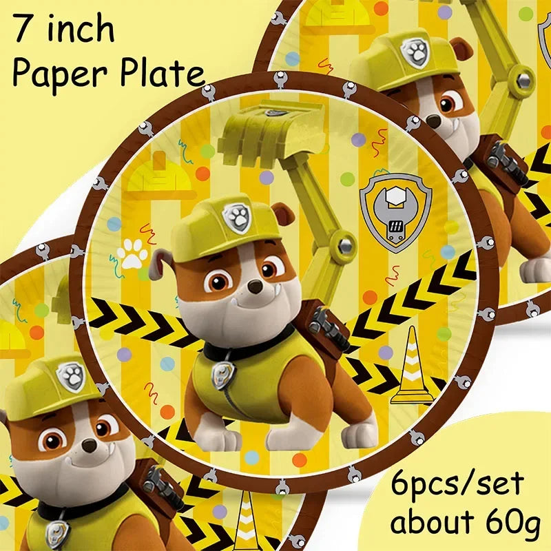 Paw Patrol Birthday Disposable Tableware Set