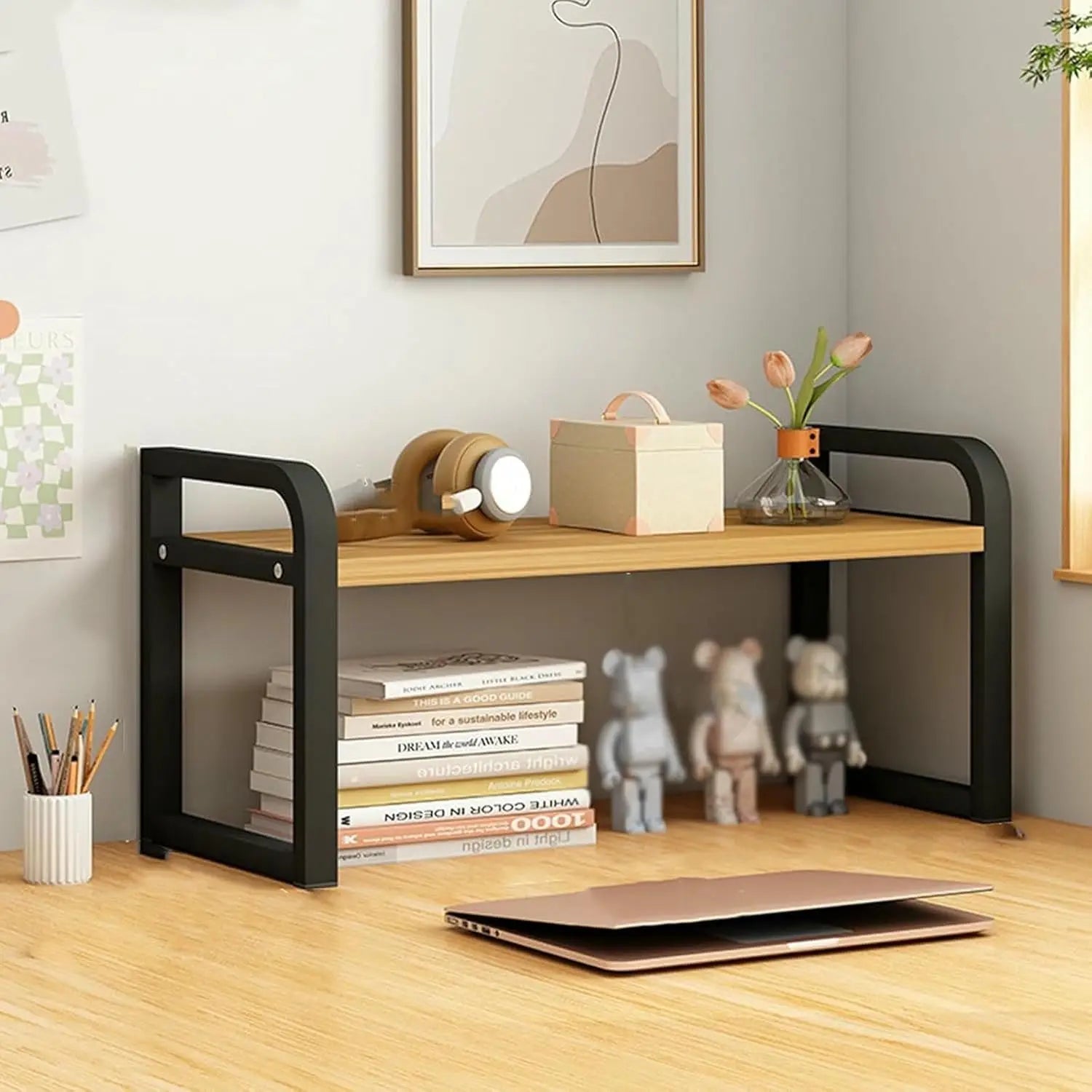 Desk Hutch Organizer | Dorm Desk Storage + Minimalist