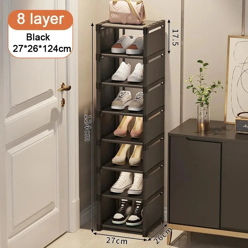 Stackable Corner Shoe Organizer - Space Saving Shoe Rack