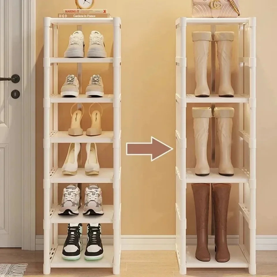 Stackable Corner Shoe Organizer - Space Saving Shoe Rack
