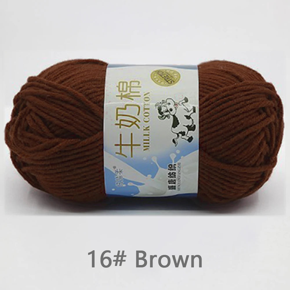 Soft Milk Cotton Yarn for Baby Sweaters & Scarves