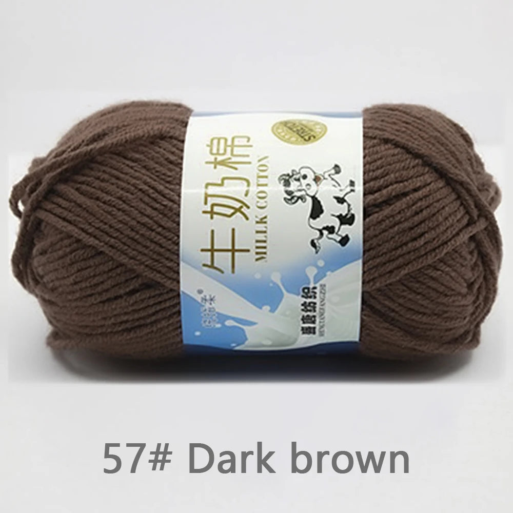 Soft Milk Cotton Yarn for Baby Sweaters & Scarves
