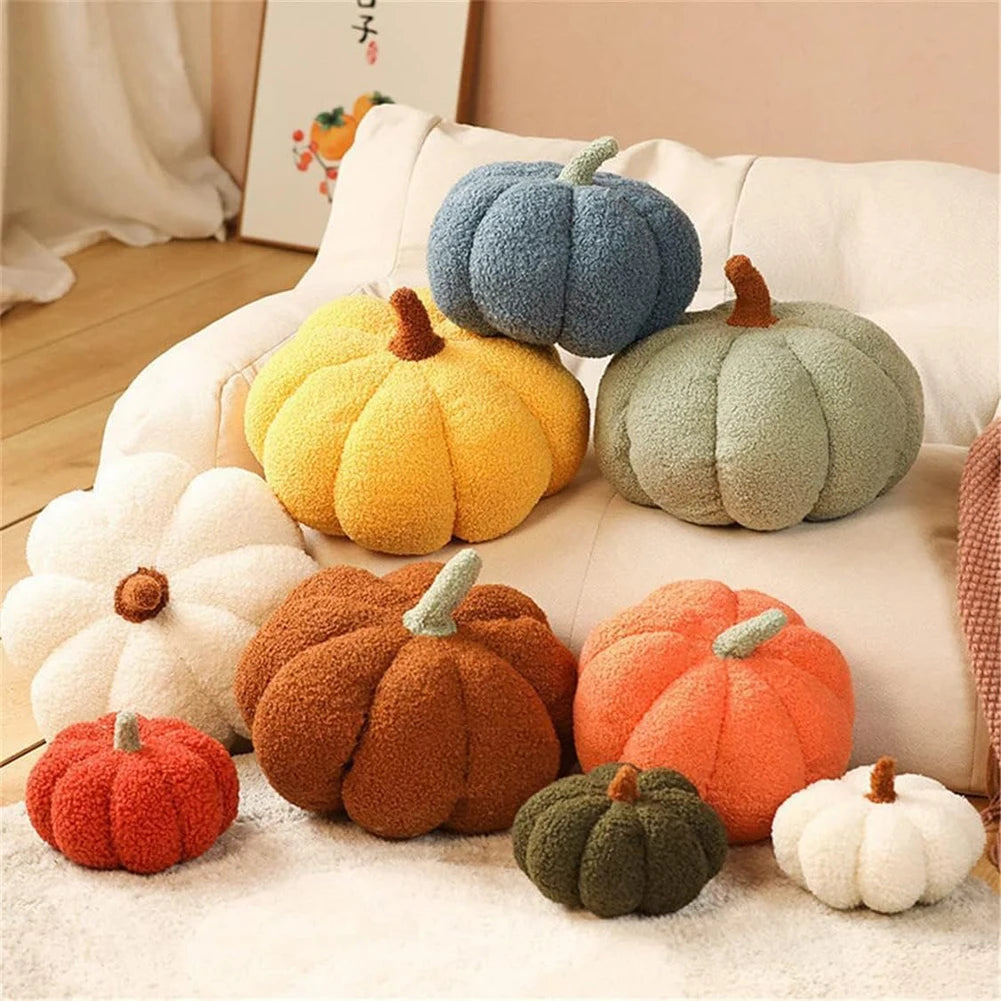 Funny Pumpkin Pillow - Creative Plush Cushion for Halloween Decor