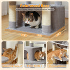 Large Cat Tree with Hammock & Scratching Posts for Indoor Cats