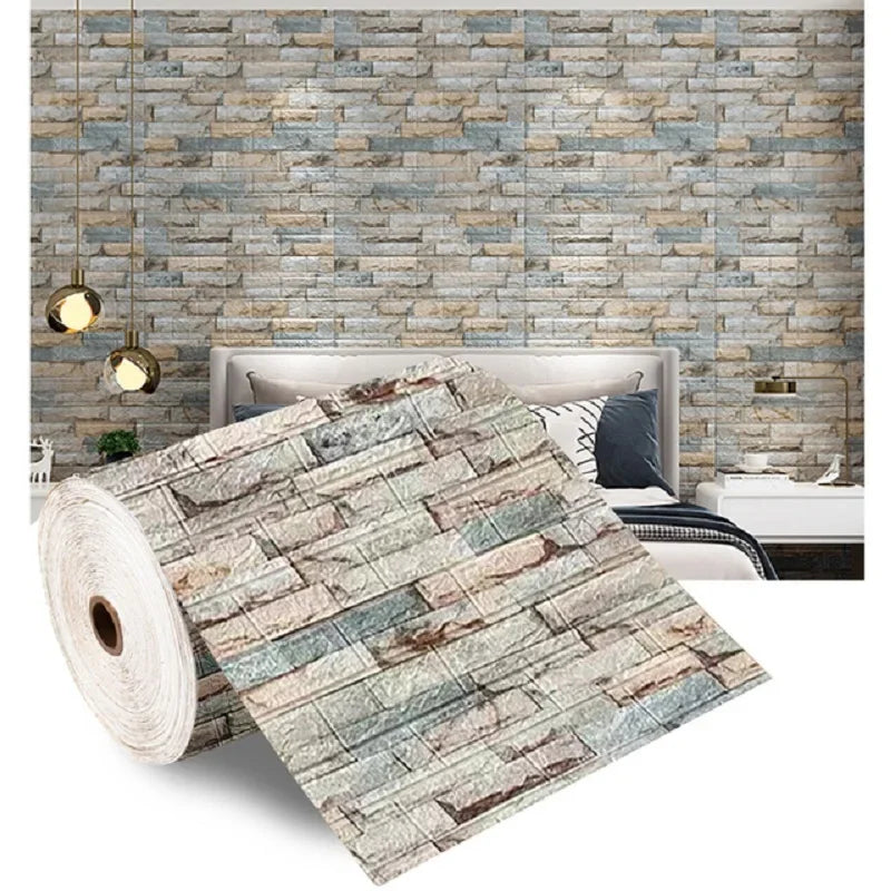 3D Brick Foam Wallpaper - Stylish Wall Decor