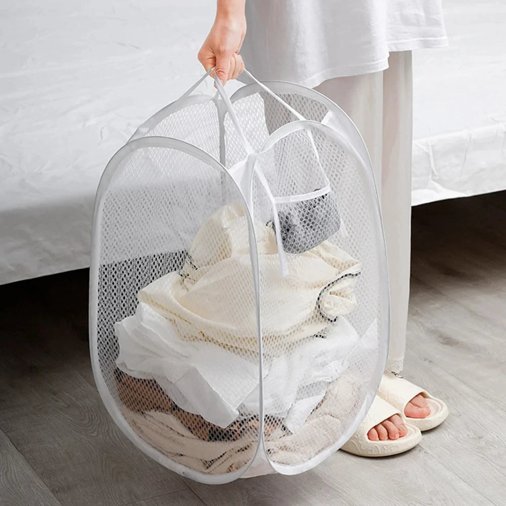 Foldable Ventilated Dirty Clothes Basket for Easy Storage