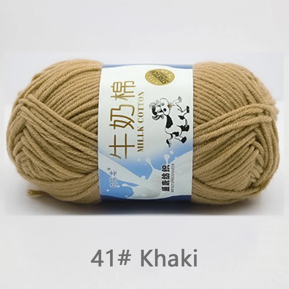 Soft Milk Cotton Yarn for Baby Sweaters & Scarves