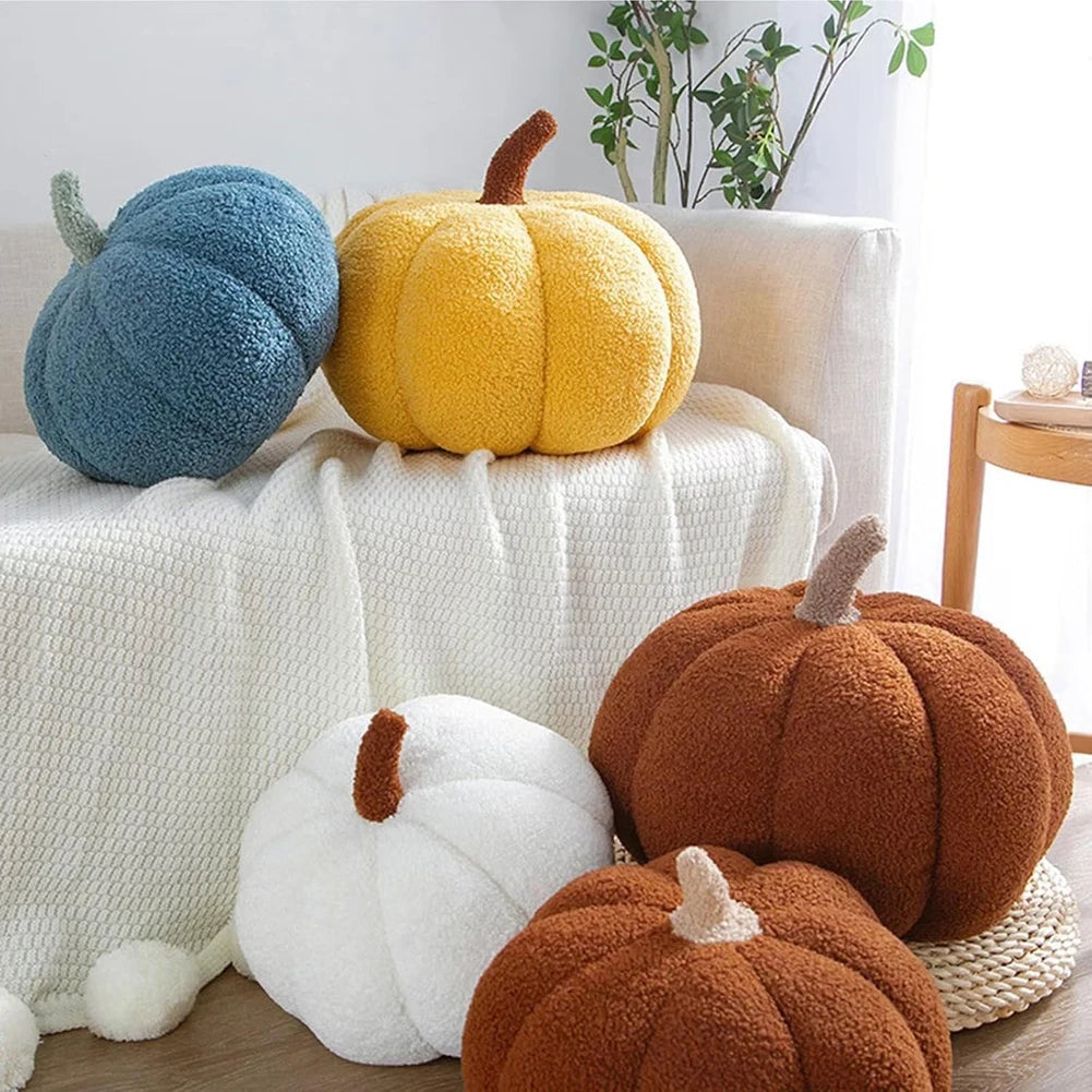 Funny Pumpkin Pillow - Creative Plush Cushion for Halloween Decor