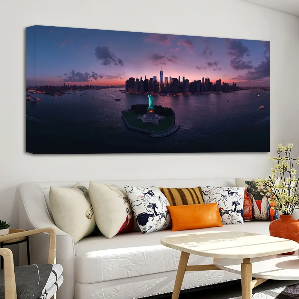 1.5 Inch Thick Pine Wood Frame Sunset Poster Art